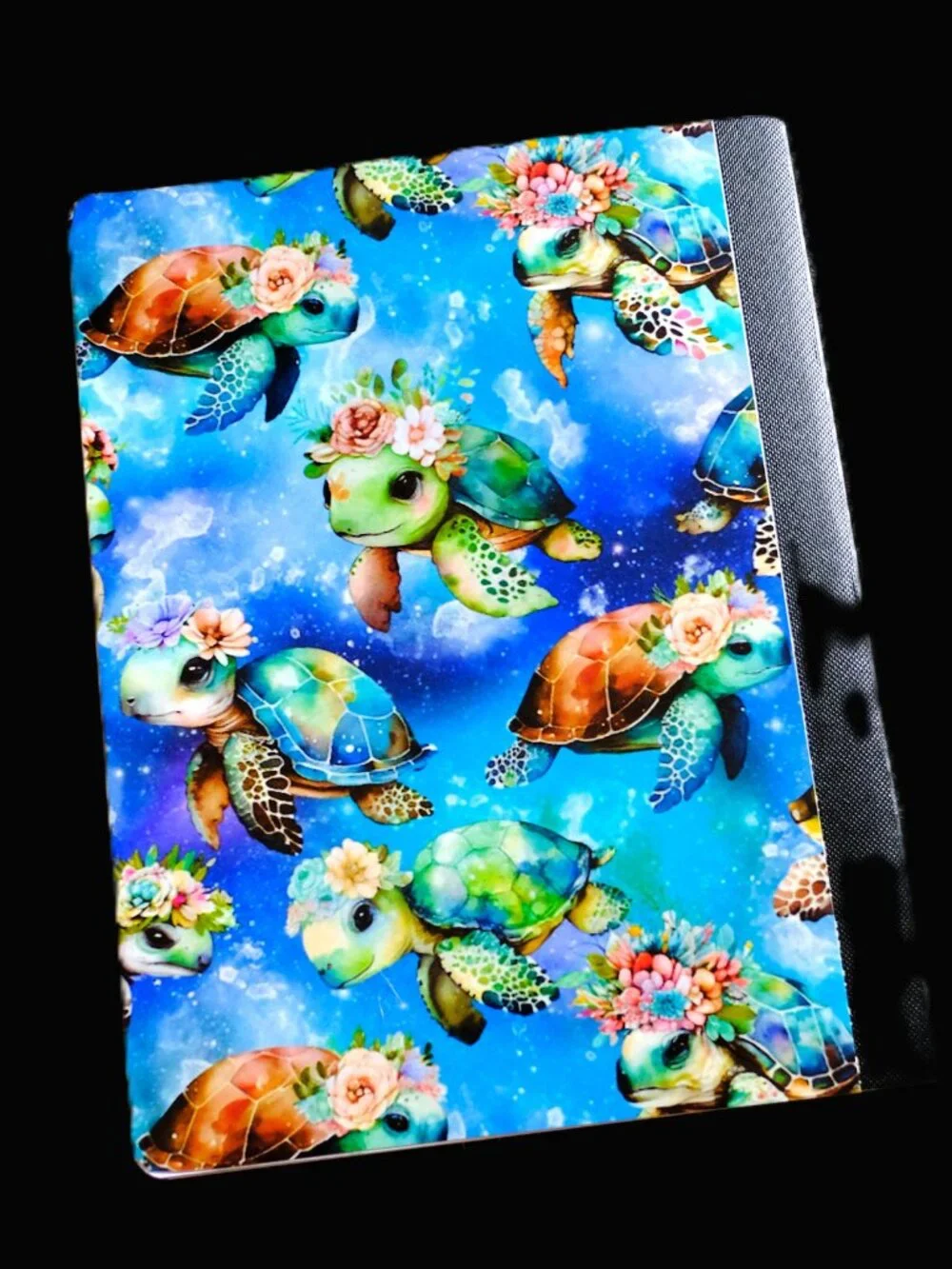 Custom Composition Book, Handmade, College, school, students, sea turtles, blue